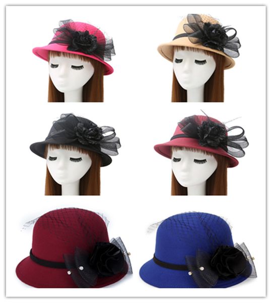 autumn and winter fashion yarn network feathers big flower hat lady wool-like basin hat cap mature lady, Blue;gray
autumn and winter fashion yarn network feathers big flower hat lady wool-like basin hat cap mature lady, Blue;gray