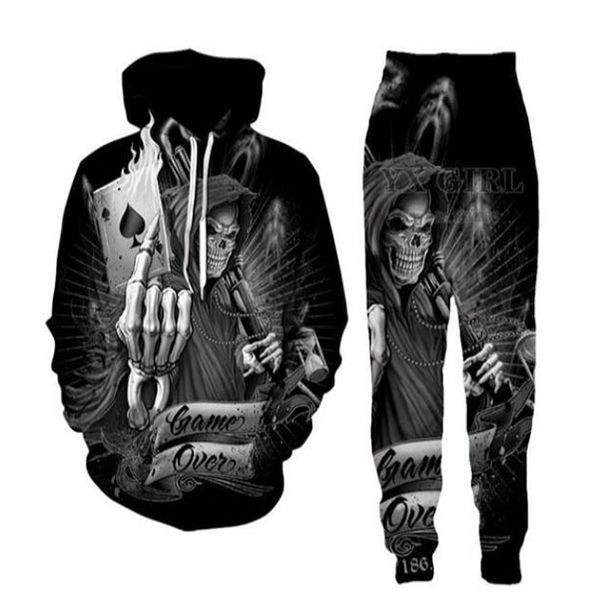new men/womens halloween poker skull funny 3d print fashion tracksuits hip hop pants + hoodies f08, Gray
new men/womens halloween poker skull funny 3d print fashion tracksuits hip hop pants + hoodies f08, Gray