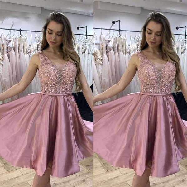 luxurious crystals beaded homecoming dresses satin a-line short cocktail dress prom party gowns graduation wear plus size, Blue;pink
luxurious crystals beaded homecoming dresses satin a-line short cocktail dress prom party gowns graduation wear plus size, Blue;pink