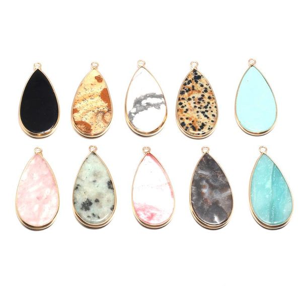 charms drop-shaped semi-precious stone pendants making for jewelry necklace charm elegant accessories women size 20x45mm, Bronze;silver
charms drop-shaped semi-precious stone pendants making for jewelry necklace charm elegant accessories women size 20x45mm, Bronze;silver