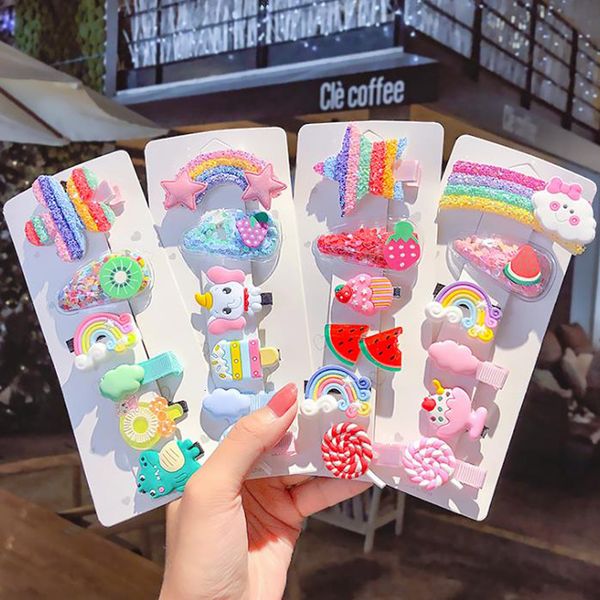 5pcs/set fashion children cartoon hair accessories cute rainbow unicorn hairpins flower fruit princess hair clip girls headdress, Silver
5pcs/set fashion children cartoon hair accessories cute rainbow unicorn hairpins flower fruit princess hair clip girls headdress, Silver