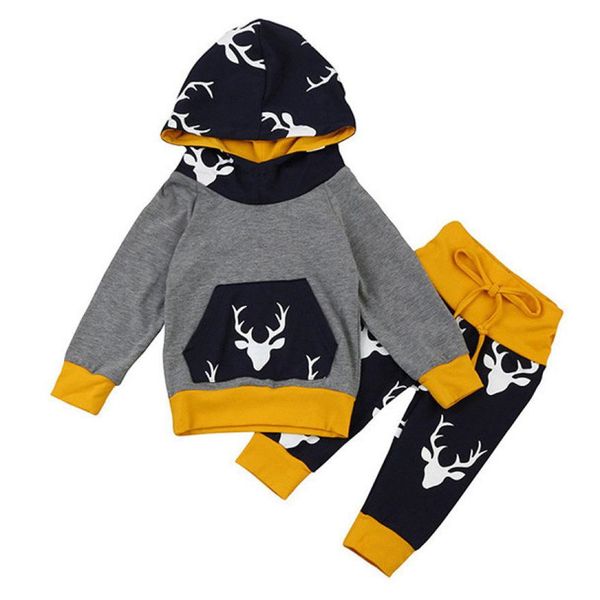 gray color lovely 2pcs newborn infant baby boy girl deer hoodie +pants outfits clothes set drop shipped st28, White
gray color lovely 2pcs newborn infant baby boy girl deer hoodie +pants outfits clothes set drop shipped st28, White