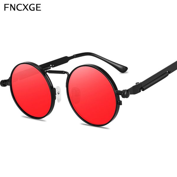 2020 steampunk sunglasses men women round sun glasses vintage classic metal frame for man uv400 goggle black red 8478, White;black
2020 steampunk sunglasses men women round sun glasses vintage classic metal frame for man uv400 goggle black red 8478, White;black
