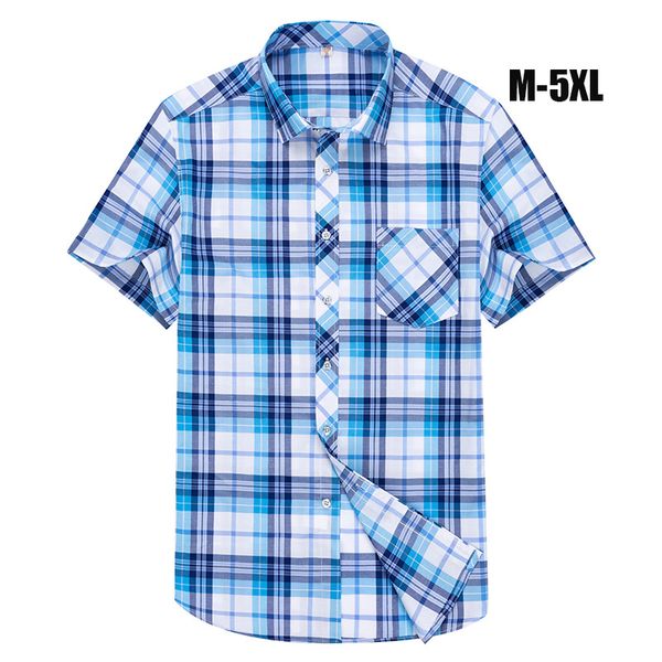 men's casual shirts fashion clothes simple formal turn-down collar plaid men shirt short sleeve dress black slim clothing 5xl, White;black
men's casual shirts fashion clothes simple formal turn-down collar plaid men shirt short sleeve dress black slim clothing 5xl, White;black