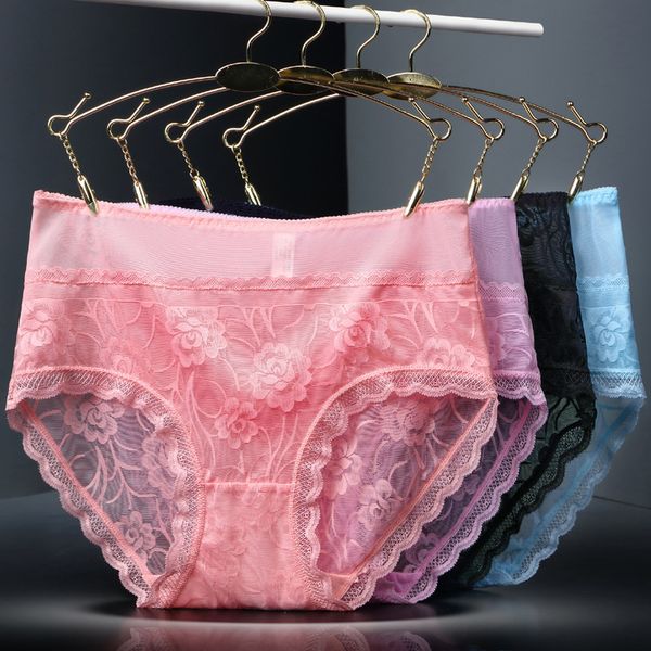 women's panties 2021 flower plus size lace lingerie high waist transparent underwear women bielizna briefs calcinhas lenceria, Black;pink
women's panties 2021 flower plus size lace lingerie high waist transparent underwear women bielizna briefs calcinhas lenceria, Black;pink