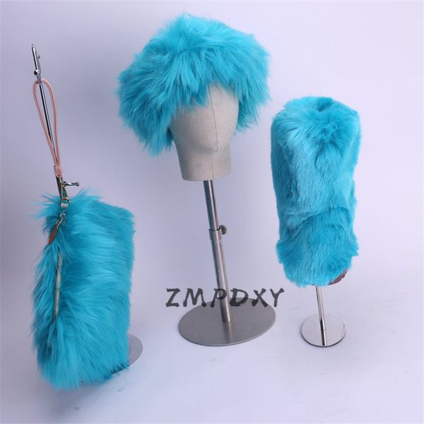 women's winter ankle boots faux for fur shoes bag sets fuzzy fluffy headband ladies rain high snow boots botas mujer sllippers, Black
women's winter ankle boots faux for fur shoes bag sets fuzzy fluffy headband ladies rain high snow boots botas mujer sllippers, Black