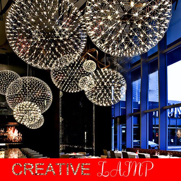 Bar Light Modern Firework Pendant Lights Bar Led Stainless Steel Ball Pendant Lamp For Bar/restaurant Lamparas Lustre