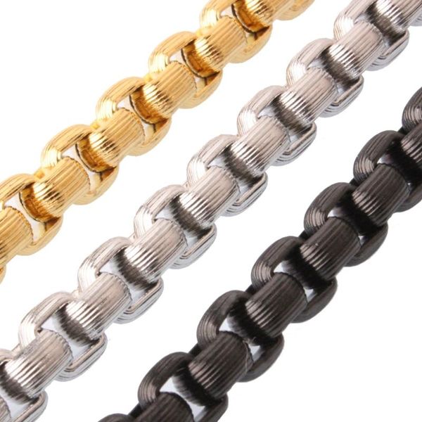 9mm cool 316l stainless steel gold/silver color/black grain box chain bracelet vintage men's women's daily jewelry
9mm cool 316l stainless steel gold/silver color/black grain box chain bracelet vintage men's women's daily jewelry
