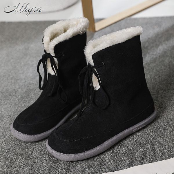 2020 winter women's boots fashion lace-up mid-tube boots plus velvet warmth round toe low-heeled suede women mid-calf flat, Black
2020 winter women's boots fashion lace-up mid-tube boots plus velvet warmth round toe low-heeled suede women mid-calf flat, Black