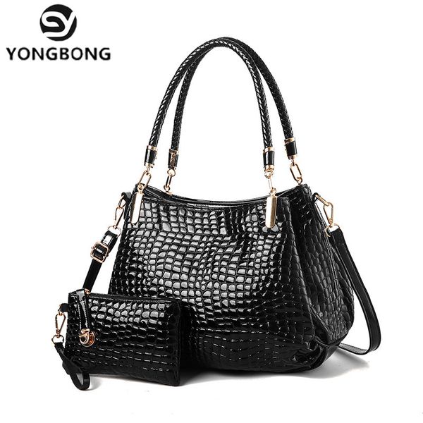 yongbong women bag messenger bags shoulder handbag women handle crocodile pattern composite bag purse wallet patent leather
yongbong women bag messenger bags shoulder handbag women handle crocodile pattern composite bag purse wallet patent leather