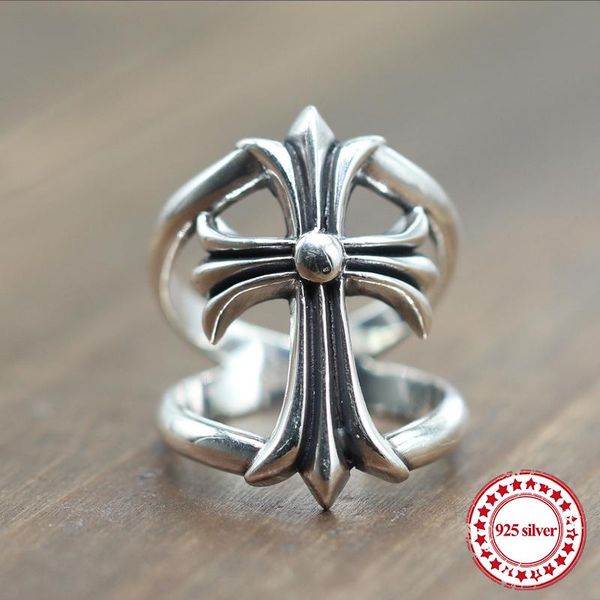 s925 sterling silver men's ring personalized punk style fashion nightclub couple jewelry hollow cross shape send a gift of lover 2019
s925 sterling silver men's ring personalized punk style fashion nightclub couple jewelry hollow cross shape send a gift of lover 2019