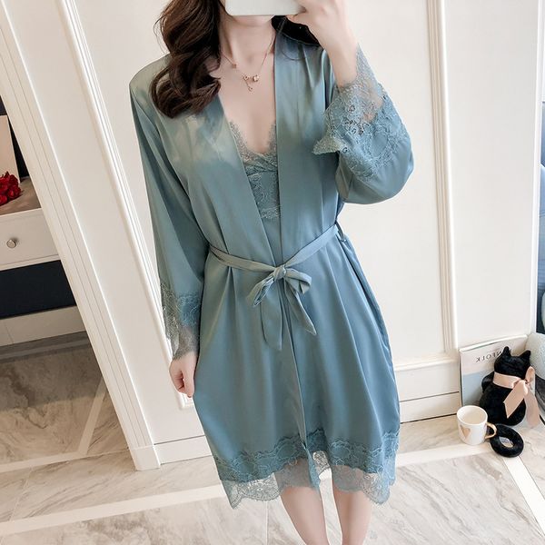 women's sleepwear silk kimono robe autumn pajamas lace female dressing gown bathrobe nightgown v-neck bath sleep lounge, Black;red
women's sleepwear silk kimono robe autumn pajamas lace female dressing gown bathrobe nightgown v-neck bath sleep lounge, Black;red