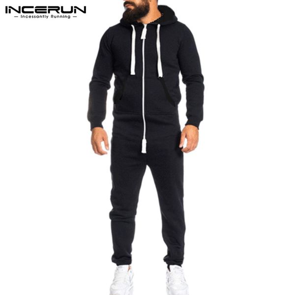 men leisure solid jumpsuits incerun long sleeve hooded causal pants rompers fashion zipper pockets bib pants mens jumpsuit s-5xl, Black
men leisure solid jumpsuits incerun long sleeve hooded causal pants rompers fashion zipper pockets bib pants mens jumpsuit s-5xl, Black