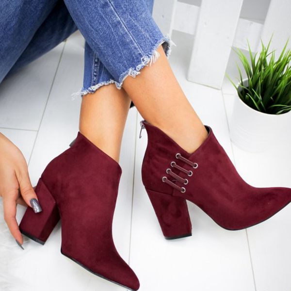 new women shoes ankle boots short boots high-heel fashion pointed europe shoes plus size 35-43, Black
new women shoes ankle boots short boots high-heel fashion pointed europe shoes plus size 35-43, Black