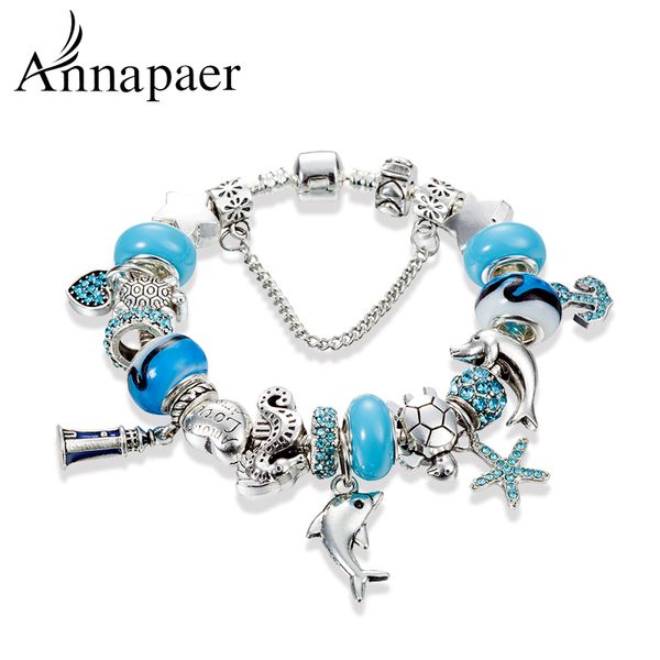 annapaer dolphin charms bracelet bangle for women jewelry blue murano glass bead fit original bracelet diy pulseras gifts b17009, Red;blue
annapaer dolphin charms bracelet bangle for women jewelry blue murano glass bead fit original bracelet diy pulseras gifts b17009, Red;blue
