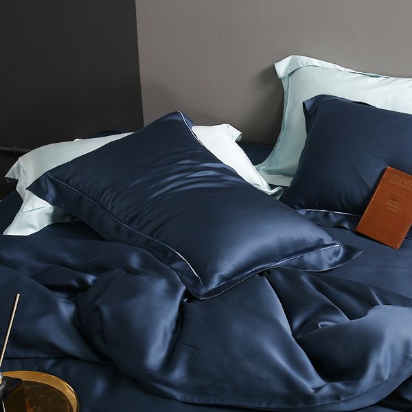 sondeson beauty 100% silk dark blue bedding set 25 momme silk healthy skin luxury duvet cover bed linen double king set c0223
sondeson beauty 100% silk dark blue bedding set 25 momme silk healthy skin luxury duvet cover bed linen double king set c0223