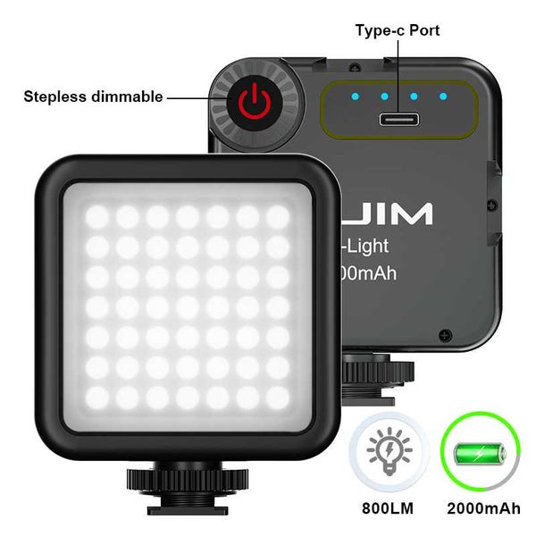 vijim v-light 6w 800lm 5500k mini vlog fill light dimmable led video light with triple cold shoe built-in 2000mah battery lamp
vijim v-light 6w 800lm 5500k mini vlog fill light dimmable led video light with triple cold shoe built-in 2000mah battery lamp