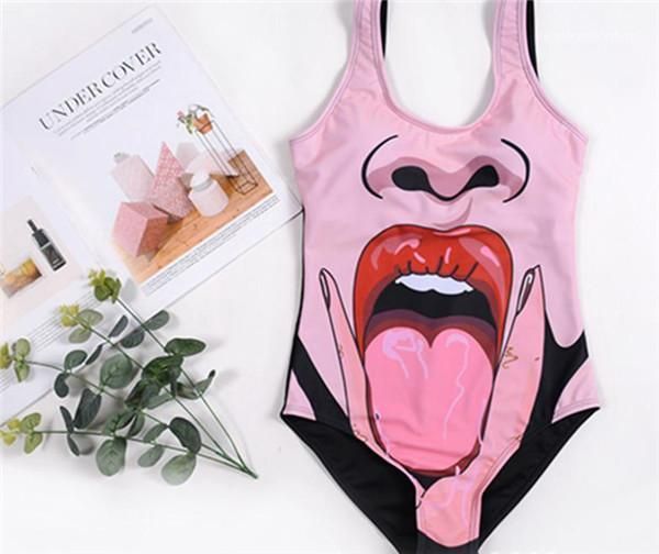 ins comic style bikini skinny swimwear bathing suit cartoon figure printed women one piece, White;black
ins comic style bikini skinny swimwear bathing suit cartoon figure printed women one piece, White;black