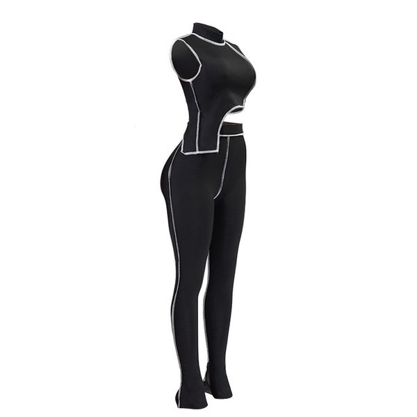 hight quality casual sporty active wear matching set women sleeveless workout bodycon 2 piece outfits skinny crop and pants sets, White
hight quality casual sporty active wear matching set women sleeveless workout bodycon 2 piece outfits skinny crop and pants sets, White