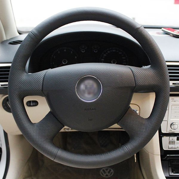 hand-stitched black artificial leather car steering wheel cover for volkswagen vw passat b6
hand-stitched black artificial leather car steering wheel cover for volkswagen vw passat b6