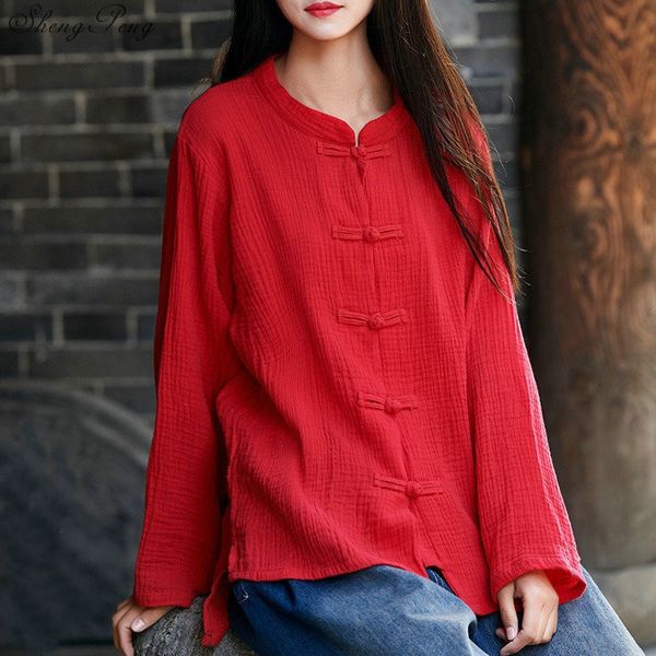traditional chinese blouse shirt for women mandarin collar oriental linen shirt blouse female elegant cheongsam q792, Red
traditional chinese blouse shirt for women mandarin collar oriental linen shirt blouse female elegant cheongsam q792, Red