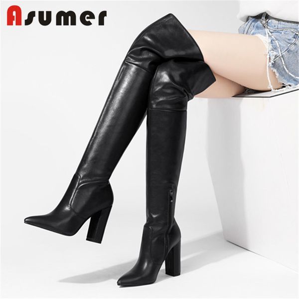 asumer 2020 european style over the knee boots women solid colors autumn winter high heel party prom shoes ladies long boots, Black
asumer 2020 european style over the knee boots women solid colors autumn winter high heel party prom shoes ladies long boots, Black