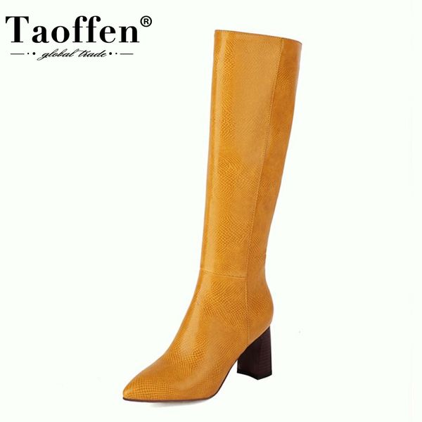 boots taoffen plus size 34-43 women knee thick high heel pointed toe zipper shoes warm fashion party footwear, Black
boots taoffen plus size 34-43 women knee thick high heel pointed toe zipper shoes warm fashion party footwear, Black