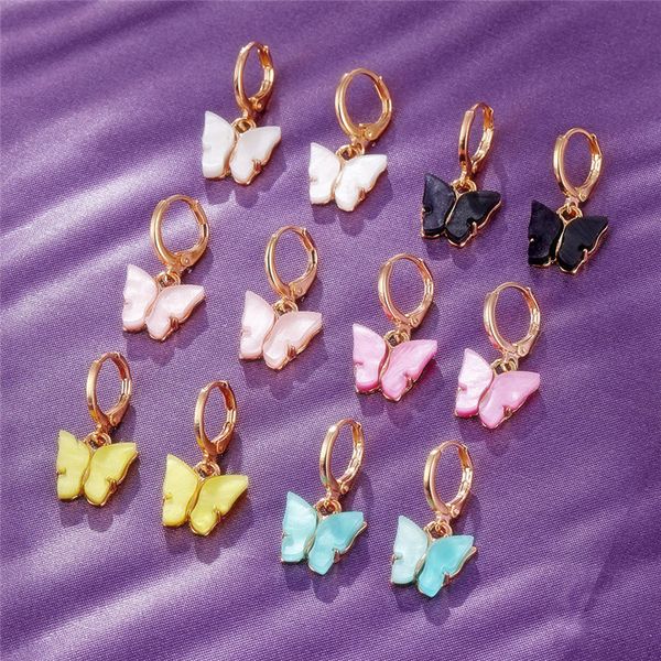 new fashion women butterfly earrings sweet candy color acrylic drop earrings statement small circle earrings girls party jewelry, Silver
new fashion women butterfly earrings sweet candy color acrylic drop earrings statement small circle earrings girls party jewelry, Silver