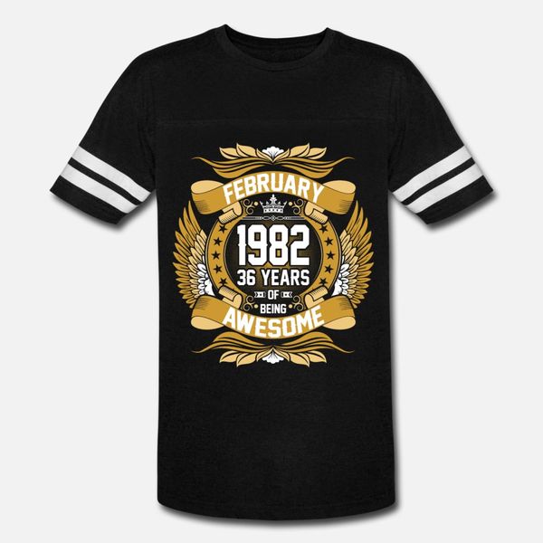 feb 1982 36 years awesome t shirt men customize short sleeve plus size 3xl leisure fit breathable summer style cool shirt, White;black
feb 1982 36 years awesome t shirt men customize short sleeve plus size 3xl leisure fit breathable summer style cool shirt, White;black