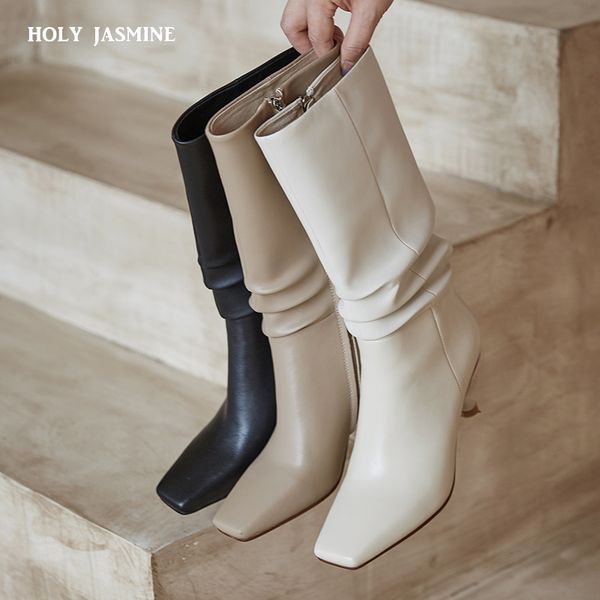 2020 winter new designer knight boots woman square toe chunky sole high heels platform mid-calf botas mujer motorcycle shoes, Black
2020 winter new designer knight boots woman square toe chunky sole high heels platform mid-calf botas mujer motorcycle shoes, Black