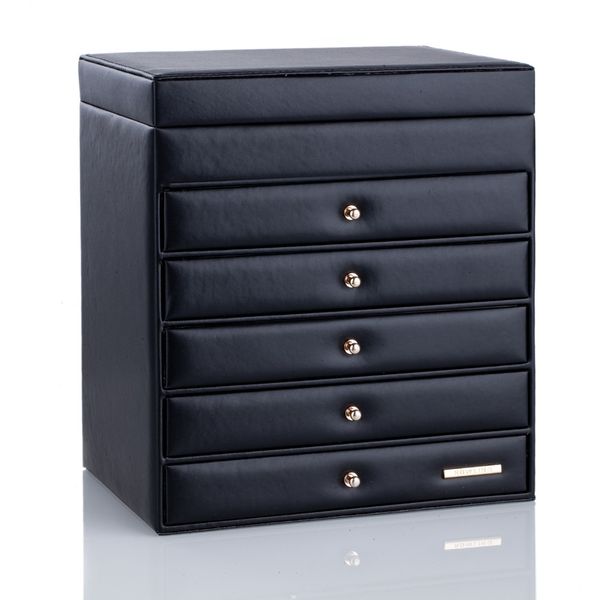 large jewelry box rings earring display organiser jewellery case cabinet bracelets beads necklace packaging case 6 layers casket mx200810, Black;white
large jewelry box rings earring display organiser jewellery case cabinet bracelets beads necklace packaging case 6 layers casket mx200810, Black;white