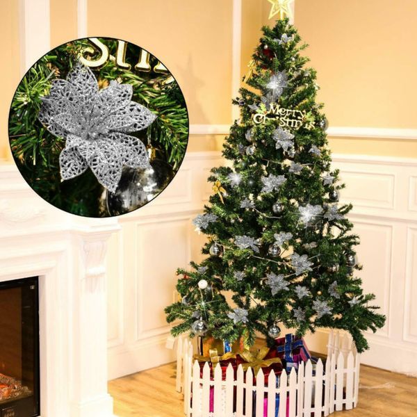 24 packs glitter artificial poinsettia flowers christmas wreath front door christmas tree flowers ornaments 10cm silver color
24 packs glitter artificial poinsettia flowers christmas wreath front door christmas tree flowers ornaments 10cm silver color