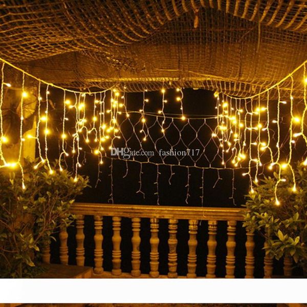 Connectable 4m Led Curtain Icicle String Lights120leds Led Fairy Lights Christmas Lamps Icicle Lights Xmas Wedding Party Decoration