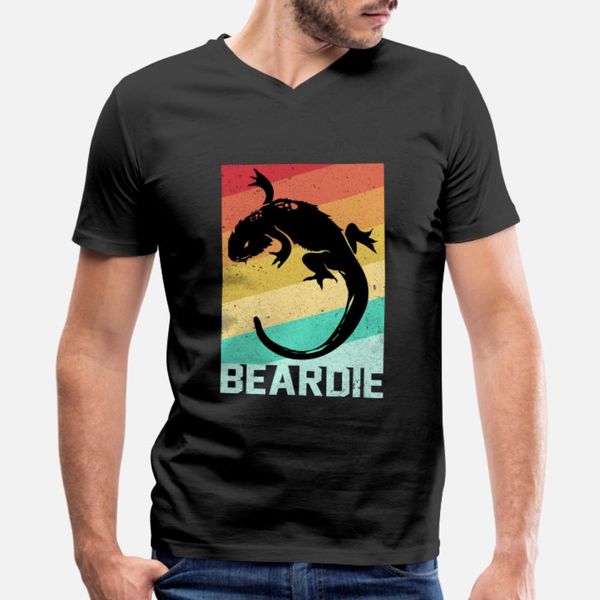 bearded dragon t shirt men knitted tee shirt s-xxxl fit crazy comfortable spring slim shirt