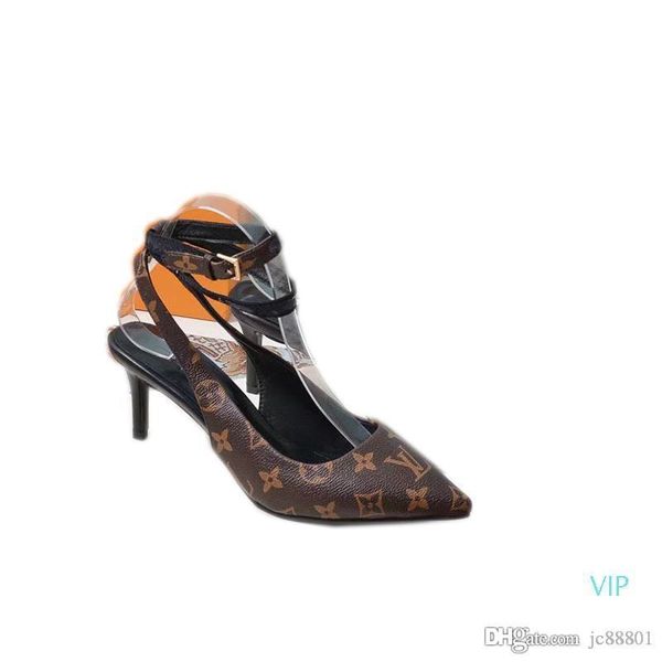 2020 designer luxury new women's shoes high heels 6.5 cm shoes with box, Black