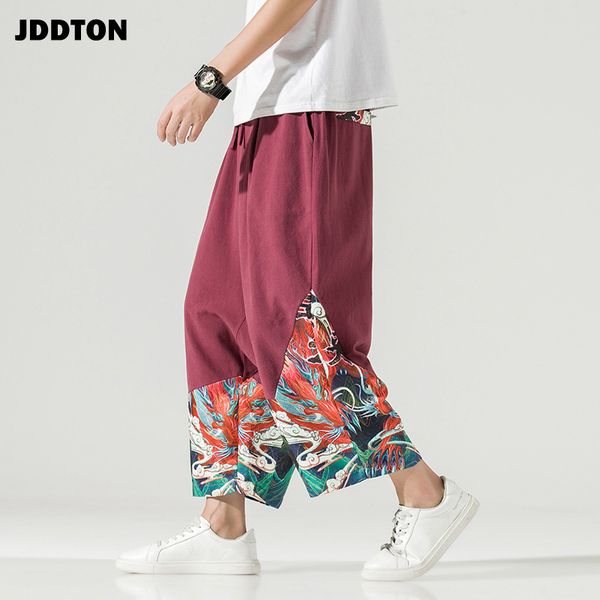 jddton men's wide leg pants chinese style casual dragon printing pant hip hop fashion ankle length streetwear male trouser je472, Black
jddton men's wide leg pants chinese style casual dragon printing pant hip hop fashion ankle length streetwear male trouser je472, Black
