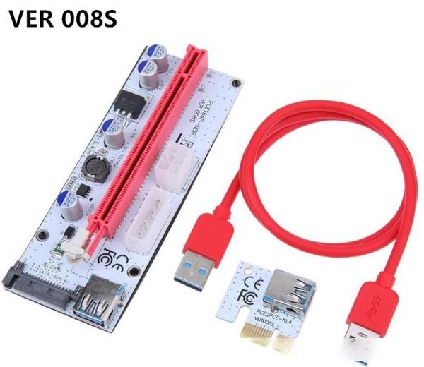ver 008s ver008s molex 4pin sata 6pin 15pin pcie pci-e pci express riser card with led 1x to 16x usb 3.0 extender btc miner llfa
ver 008s ver008s molex 4pin sata 6pin 15pin pcie pci-e pci express riser card with led 1x to 16x usb 3.0 extender btc miner llfa