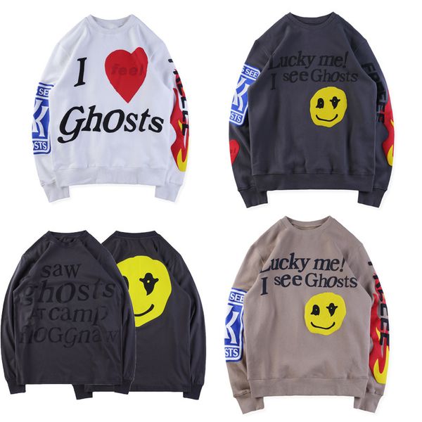 kanye luckyme iseeghost velvet men and womens sweatshirt round collared guard letter print mens designer hoodies, Black
kanye luckyme iseeghost velvet men and womens sweatshirt round collared guard letter print mens designer hoodies, Black