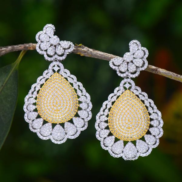 luxury trendy waterdrop pierced oval shape drop dangle earrings for women wedding bridal jewelry super gift, Silver
luxury trendy waterdrop pierced oval shape drop dangle earrings for women wedding bridal jewelry super gift, Silver