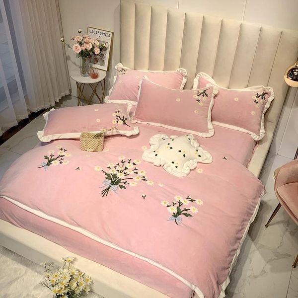 bedding sets fleece warm soft princess style floral duvet cover bed sheet set king size jpcs pink green yellow girls
bedding sets fleece warm soft princess style floral duvet cover bed sheet set king size jpcs pink green yellow girls