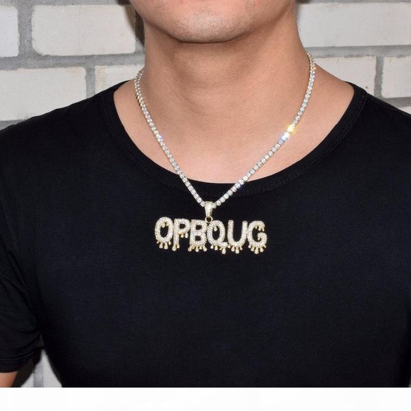 a-z custom name men's small drip letters pendants & necklaces ice out cubic zircon hip hop jewelry with 4mm tennis chain 24, Silver
a-z custom name men's small drip letters pendants & necklaces ice out cubic zircon hip hop jewelry with 4mm tennis chain 24, Silver