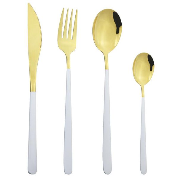 flatware sets 4pcs/set white gold cutlery set knives fork spoon 304 stainless steel dinnerware party silverware tableware
flatware sets 4pcs/set white gold cutlery set knives fork spoon 304 stainless steel dinnerware party silverware tableware