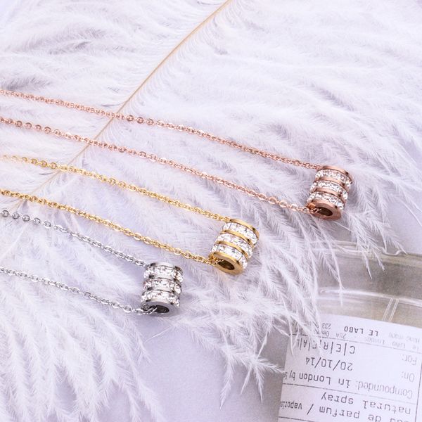 hollow three rhinestone necklace titanium steel cubic zirconia gold color girls neck collarbone chain necklace, Silver
hollow three rhinestone necklace titanium steel cubic zirconia gold color girls neck collarbone chain necklace, Silver