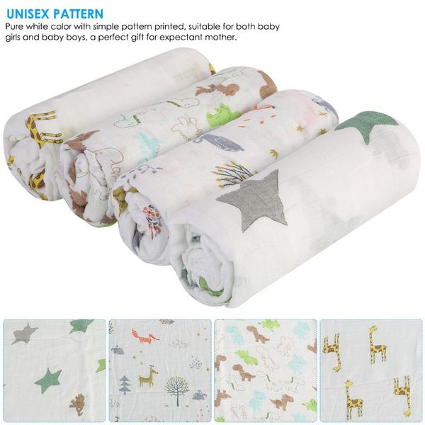 1pc/4pcs muslin cotton baby swaddles soft newborn blankets bath gauze infant wrap sleepsack stroller cover play mat
1pc/4pcs muslin cotton baby swaddles soft newborn blankets bath gauze infant wrap sleepsack stroller cover play mat