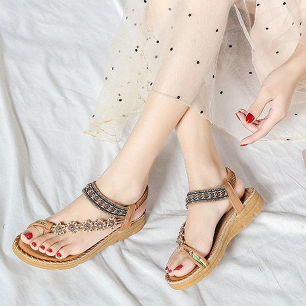 women bohemia sandals open toe anti-slip comfortable breathable for summer beach tc21, Black
women bohemia sandals open toe anti-slip comfortable breathable for summer beach tc21, Black