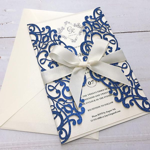 greeting cards picky bride royal glitter blue wedding invitations laser cut invitation printable - set of 50 pcs
greeting cards picky bride royal glitter blue wedding invitations laser cut invitation printable - set of 50 pcs