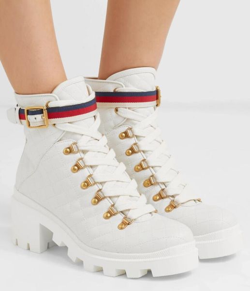 fall winter luxury women ankle boots quilted leather lady boots chunky cleated rubber soles stripe strap belt chunky heels combat boots eu42, Black
fall winter luxury women ankle boots quilted leather lady boots chunky cleated rubber soles stripe strap belt chunky heels combat boots eu42, Black