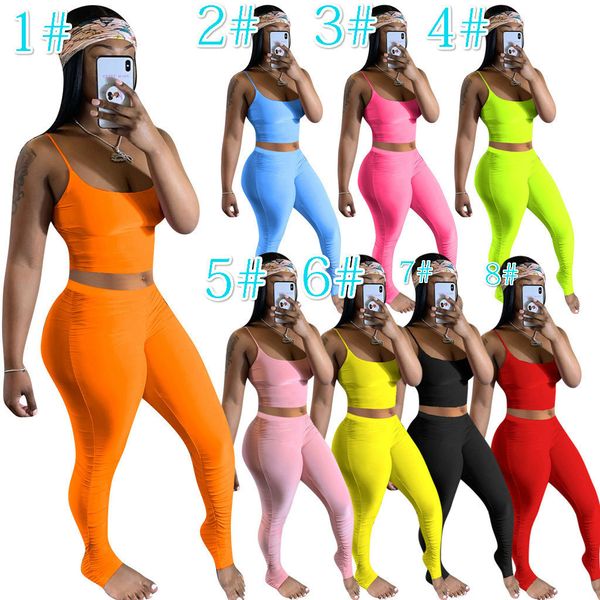 women outfits 2 piece set sleeveless long pants breast wrapping clothing designer casual suits summer ladies trousers selling, Gray
women outfits 2 piece set sleeveless long pants breast wrapping clothing designer casual suits summer ladies trousers selling, Gray