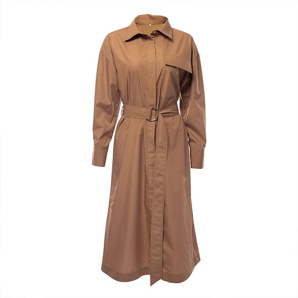 paris girl 2020 autumn winter new long-sleeved turn-down collar brown shirt dress women high waist mid-length dresses, Black;gray
paris girl 2020 autumn winter new long-sleeved turn-down collar brown shirt dress women high waist mid-length dresses, Black;gray