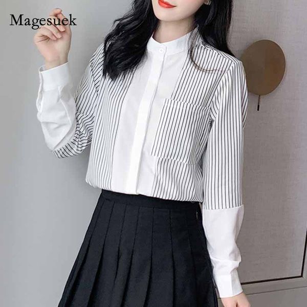 autumn splicing fashion women blouses long sleeve chiffon blouse vintage striped white woman's shirts female ropa de mujer 10902
autumn splicing fashion women blouses long sleeve chiffon blouse vintage striped white woman's shirts female ropa de mujer 10902